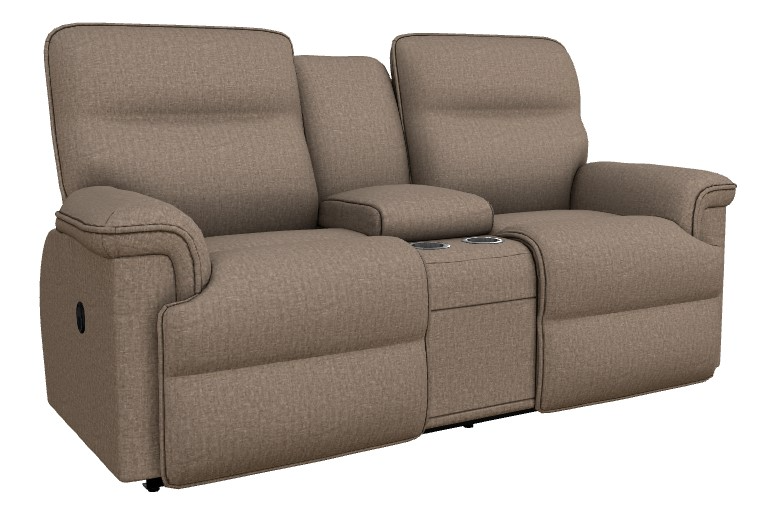 La-Z-Boy® Jay Mushroom Manual Reclining Loveseat with Console