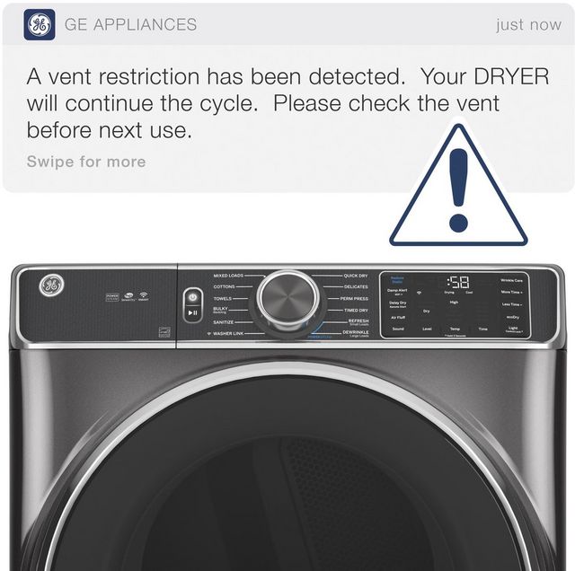 GE® 7.8 Cu. Ft. White Front Load Gas Dryer-2