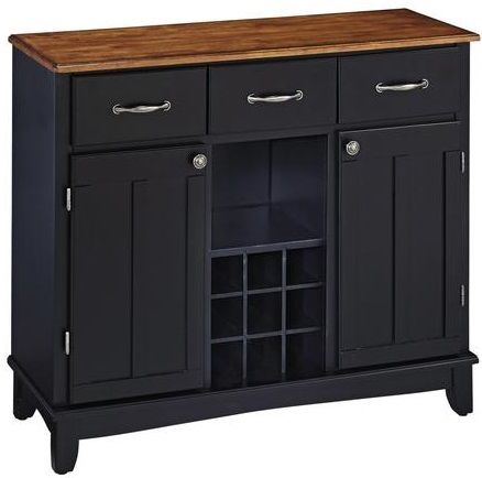 homestyles® Buffet of Buffets Black/Cottage Oak Server-0