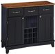 homestyles® Buffet of Buffets Black/Cottage Oak Server-0