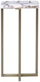 Century® Grand Tour Furniture Jasmine White Accent Table with Brushed Brass Base-1