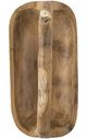 A & B Home Brown Teak Rectangular Tray with Handle-3
