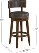 HH2 Home Lawton Walnut Counter Stool-2