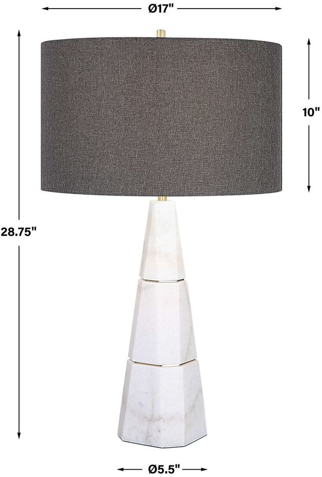 Uttermost® Citadel White Marble Table Lamp-2