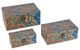 A & B Home 3-Piece Blue/Orange Box Set-0