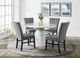 Elements International Bellini 5-Piece Grey/White Round Dining Set-2
