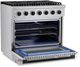 Hauslane HausPro Range 36" Stainless Steel Pro-Style Gas Range with Matte Black Knobs-4