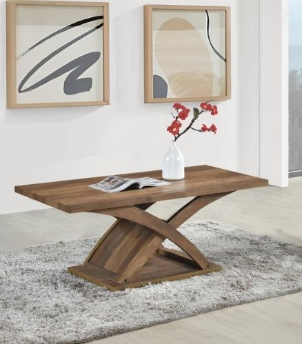 Mazin Furniture Higgins Rustic Oak Coffee Table-2