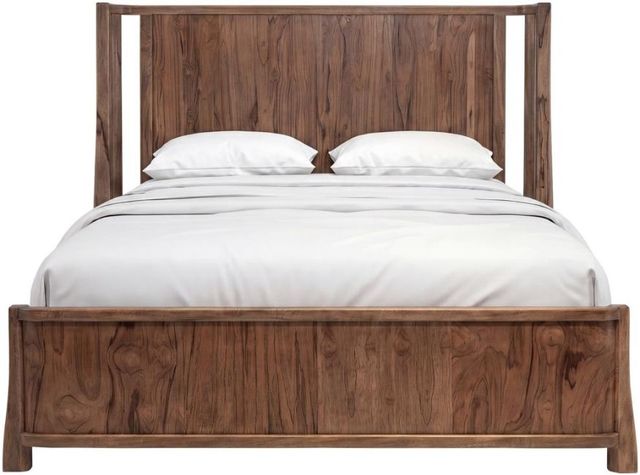 International Furniture Direct Roots Brown Eastern King Platform Simple Bed-2