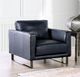 Furniture of America® Mezzanotte Midnight Blue Chair-1