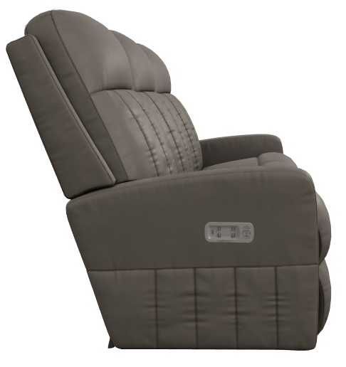 La-Z-Boy® Finley Otter Leather Power Wall Reclining Sofa with Headrest and Lumbar-3