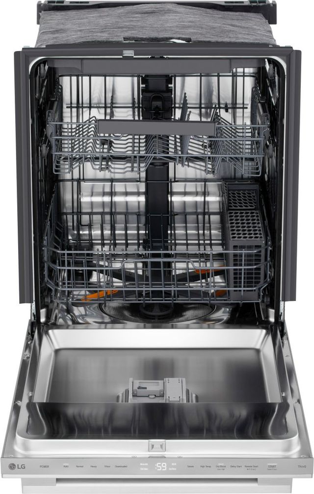 LG 24" PrintProof® Stainless Steel Smart FlushFit™ Top Control Built-In Dishwasher with 1-Hour Wash and Dry, QuadWash® Pro, and Dynamic Heat Dry™-1