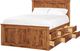 Archbold Furniture Customizable Shaker Queen Chest Panel Storage Bed-5