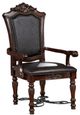 Furniture of America® Picardy 2-Piece Black/Brown Cherry Arm Chair Set-0