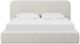 Modus Furniture Elora Whitewashed Queen Upholstered Platform Bed-3