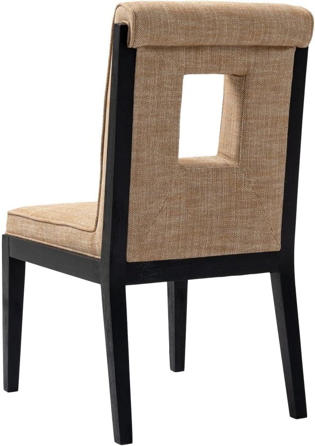 Meridian Furniture Gwendolyn Cognac/Black Upholstered Dining Side Chair-3