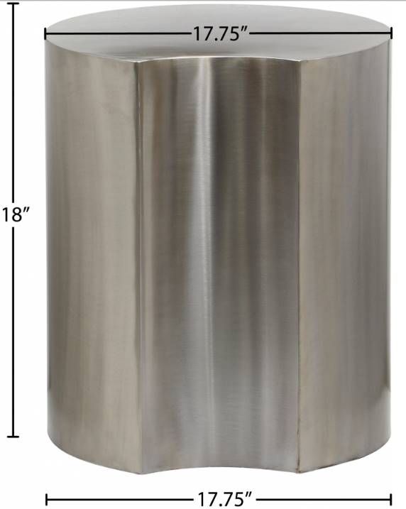 Meridian Furniture Dimple Silver 18" End Table-2