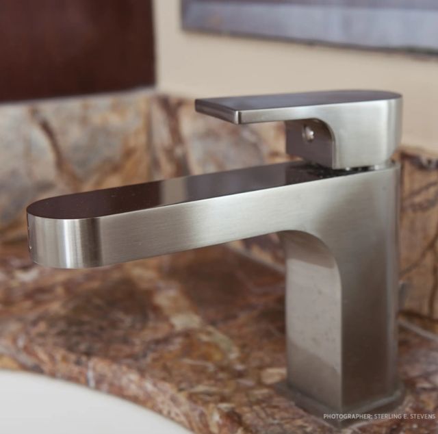 DXV Equility® Brushed Nickel Single Handle Bathroom Faucet with Lever Handle and Grid Drain-1