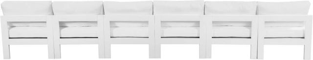Meridian Furniture Nizuc 6-Piece White Outdoor Patio Modular Sofa-3
