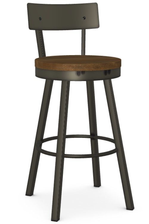 Amisco Customizable Lauren Swivel Bar Stool