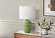 Monarch Specialties Inc. Green Ceramic Table Lamp with Ivory Shade-2