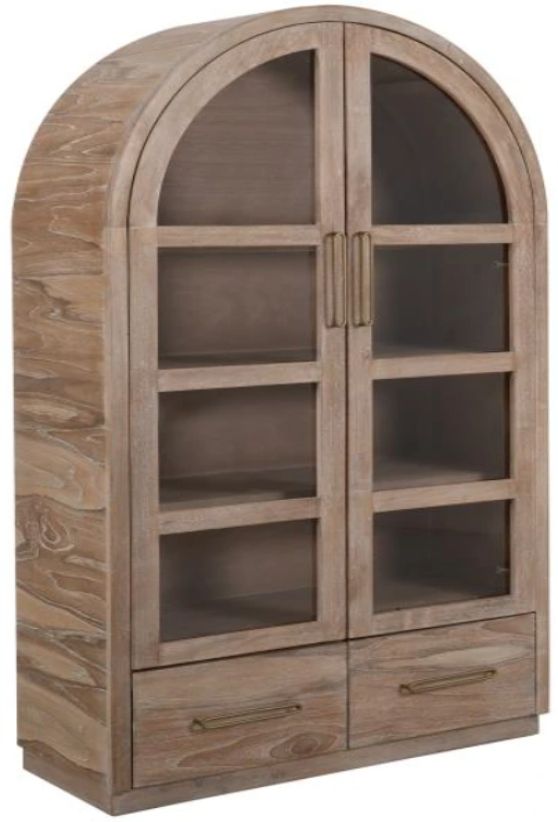 International Furniture Direct Balam Stained White Cabinet-0