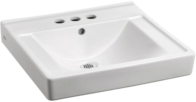 American Standard Decorum® White Wall-Hung EverClean® Sink with 4" Centerset-0