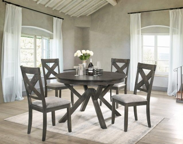 New Classic® Home Furnishings Gulliver 5-Piece Rustic Brown Dining Set-1