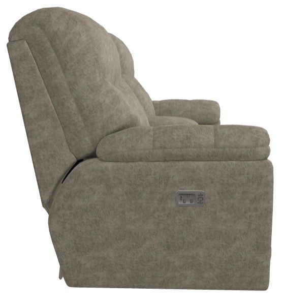 La-Z-Boy® Morrison Sable Power Reclining Loveseat with Console and Headrest-2