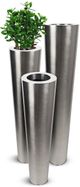 Le Present Satino Fluta Stainless Steel 55" Planter-2
