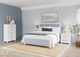Riverside Furniture Rosalie White Caps Upholstered King Panel Bed-1