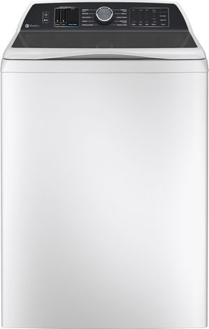 front view of the GE Profile™ 5.4 Cu. Ft. White Top Load Washer