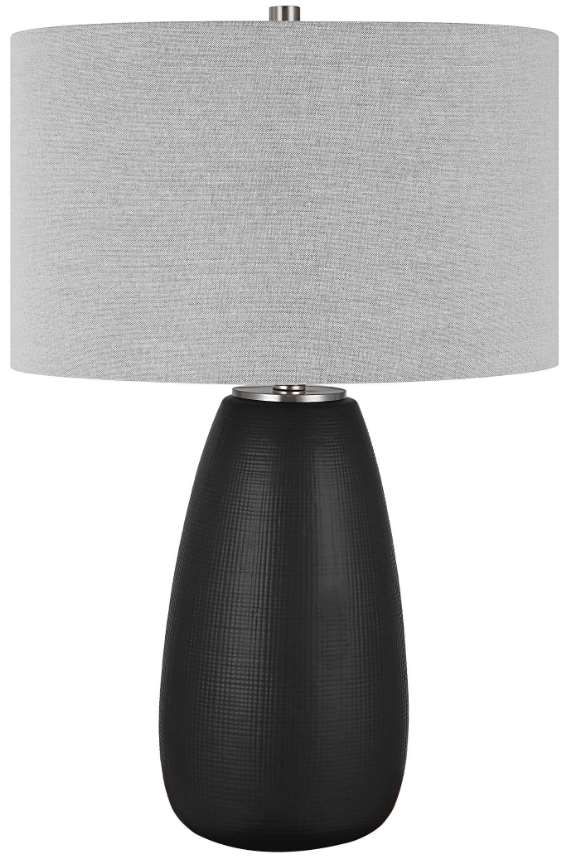 Uttermost® Twilight Satin Black Table Lamp-0