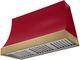 AGA Marquee 48" Piccadilly Red Wall Mounted Range Hood  with Antique Brass Trim-0