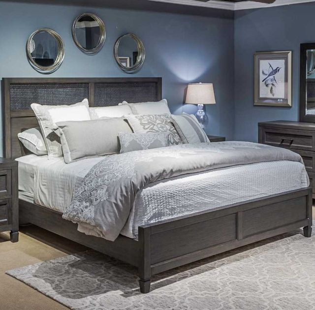 Liberty Furniture Caruso Heights Aged Whiskey King Panel Bed-1