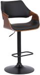 Armen Living Aspen Black Adjustable Swivel Bar Stool-0