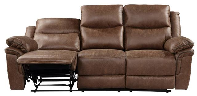 New Classic® Home Furnishings Ryland Brown Dual Manual Reclining Sofa-3