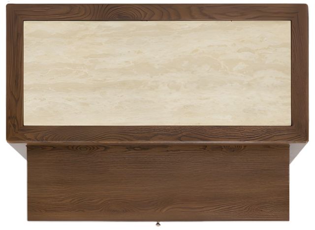 Hooker® Furniture Driftwood Worn Saddle Nightstand with Stone Top-2