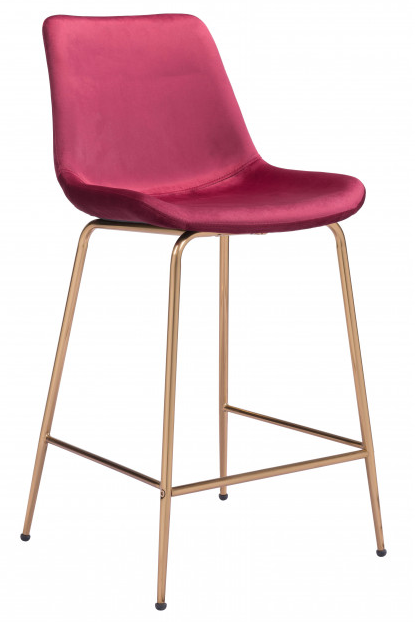 Zuo® Modern Tony Red/Gold Counter Chair-0