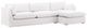Dovetail Furniture Otis 2-Piece Easton White Right-Arm Facing Sofa Sectional and Chaise-0