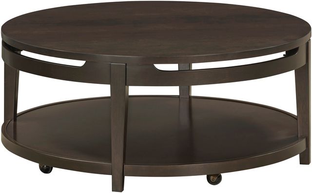 aspenhome® Sutton French Roast Round Cocktail Table-0