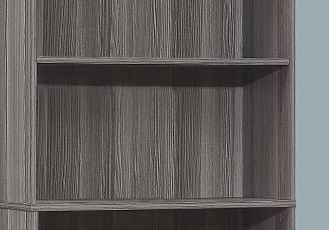 Monarch Specialties Inc. 72"H Grey 5 Shelves Bookcase-3