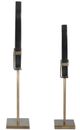 Uttermost® Black Flame 2-Piece Brass Brushed Sculpture Set-3