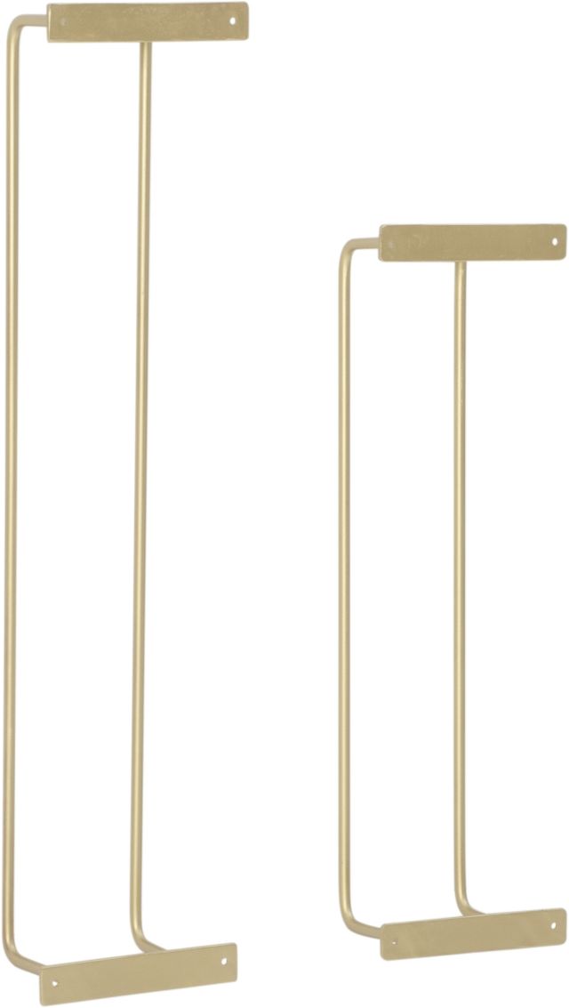 Powell® Triston Set of 2 Gold Metal Towel Racks-3