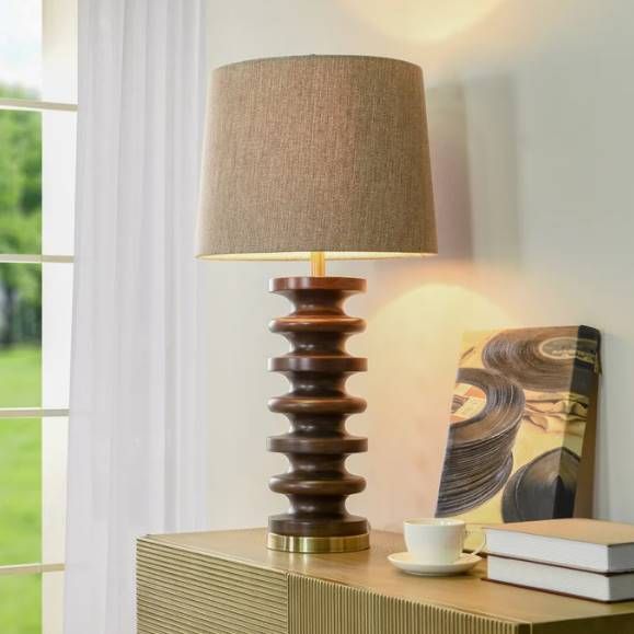 Stylecraft Walnut Ridge Brass/Brown Table Lamp-3