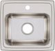 Elkay Lustertone® Classic Lustrous Satin 17" x 16" x 7-5/8" 1-Hole Single Bowl Drop-In Sink-1