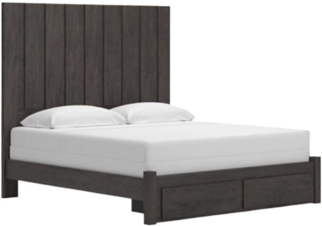 Signature Design by Ashley® Fraluna Charcoal King Panel Storage Bed-0