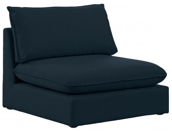 Meridian Furniture Mackenzie Navy Modular Armless Chair-0