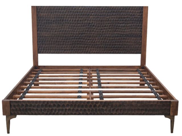 Home Trends & Design Santa Cruz Antique Bronze/Brown King Panel Bed-1