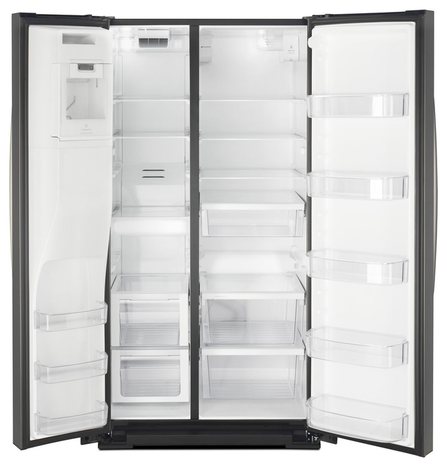 Whirlpool® 36 in. 28.5 Cu. Ft. Black Side-by-Side Refrigerator-1